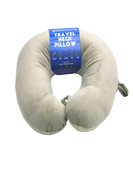 100% Polyester Grey Color Travel Neck Pillow