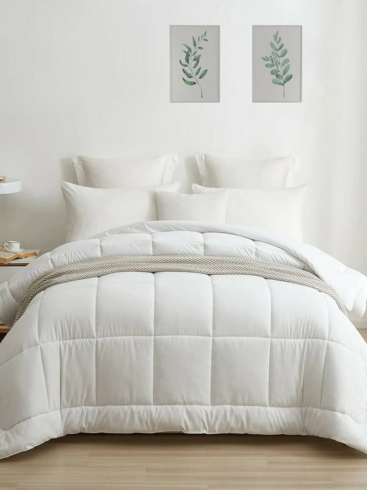 Slumber Lite 300 GSM 100% Polyester White Color Double Bed AC Comforter