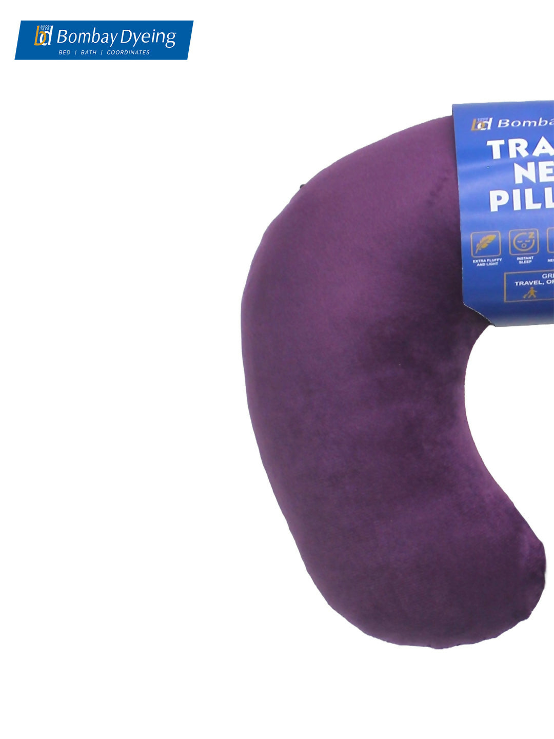 100% Polyester Wine Color Travel Neck Pillow