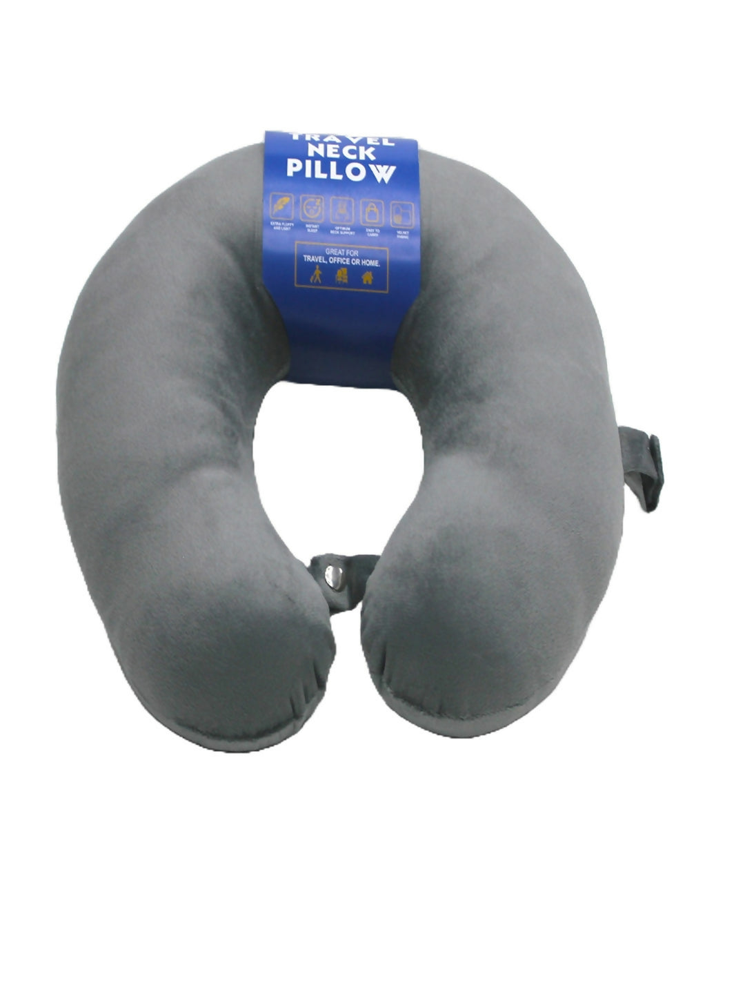 100% Polyester Steel Green Color Travel Neck Pillow