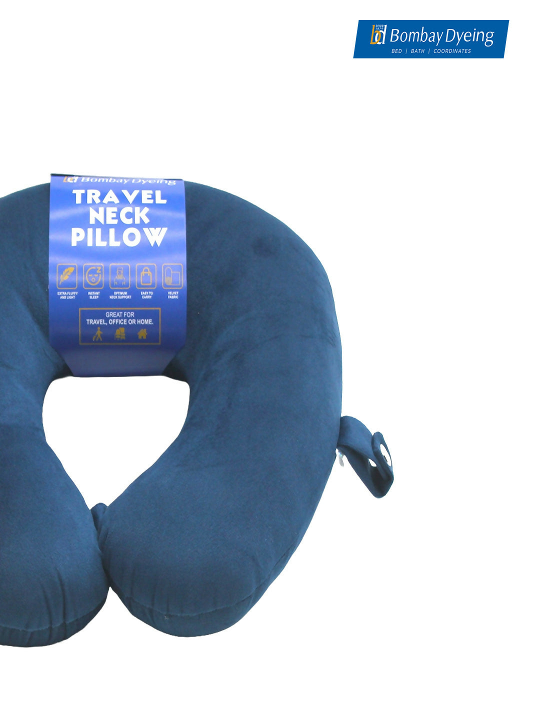 100% Polyester Navy Color Travel Neck Pillow