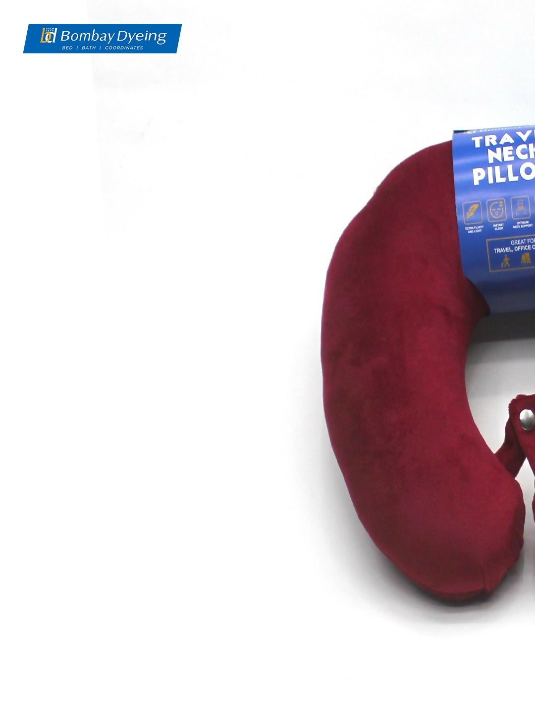 100% Polyester Red Color Travel Neck Pillow