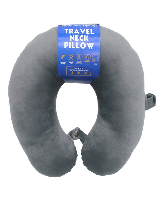100% Polyester Steel Green Color Travel Neck Pillow
