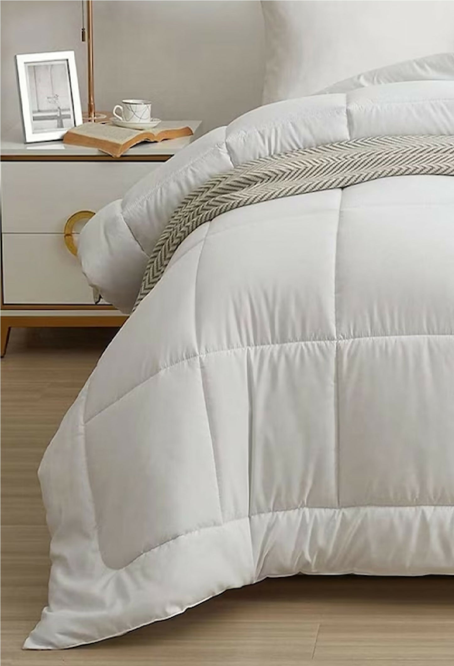 Slumber Lite 300 GSM 100% Polyester White Color Double Bed AC Comforter