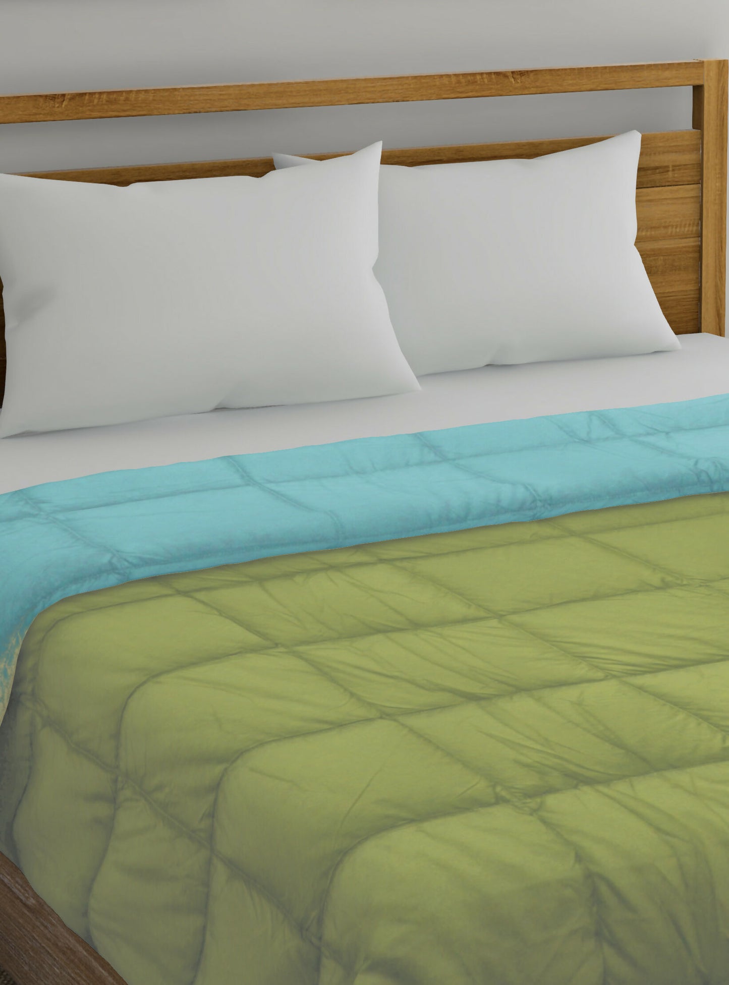 Ivory Rose 120 GSM 100% Polyester Teal Color Double Bed AC Comforter