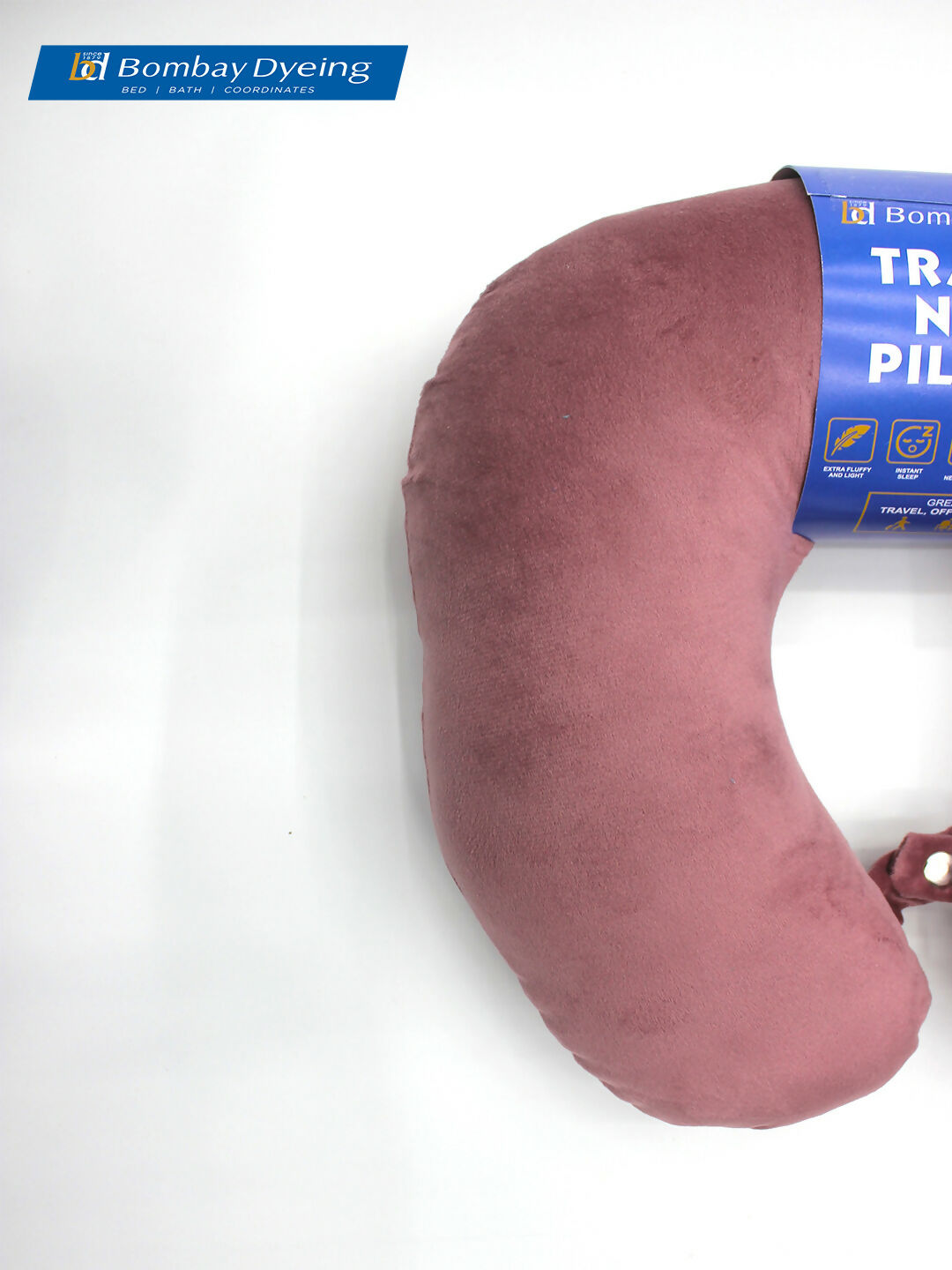 100% Polyester Charcoal Color Travel Neck Pillow